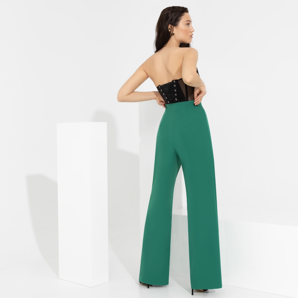 Брюки Модный экстаз (green mist). Состав: 95% п/э, 5% эластан