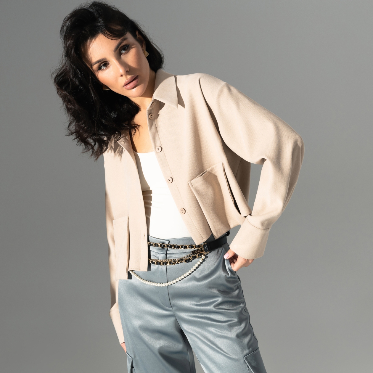 Современная индивидуальность (beige). Состав: 67% полиэстер, 30% вискоза, 3% спандекс