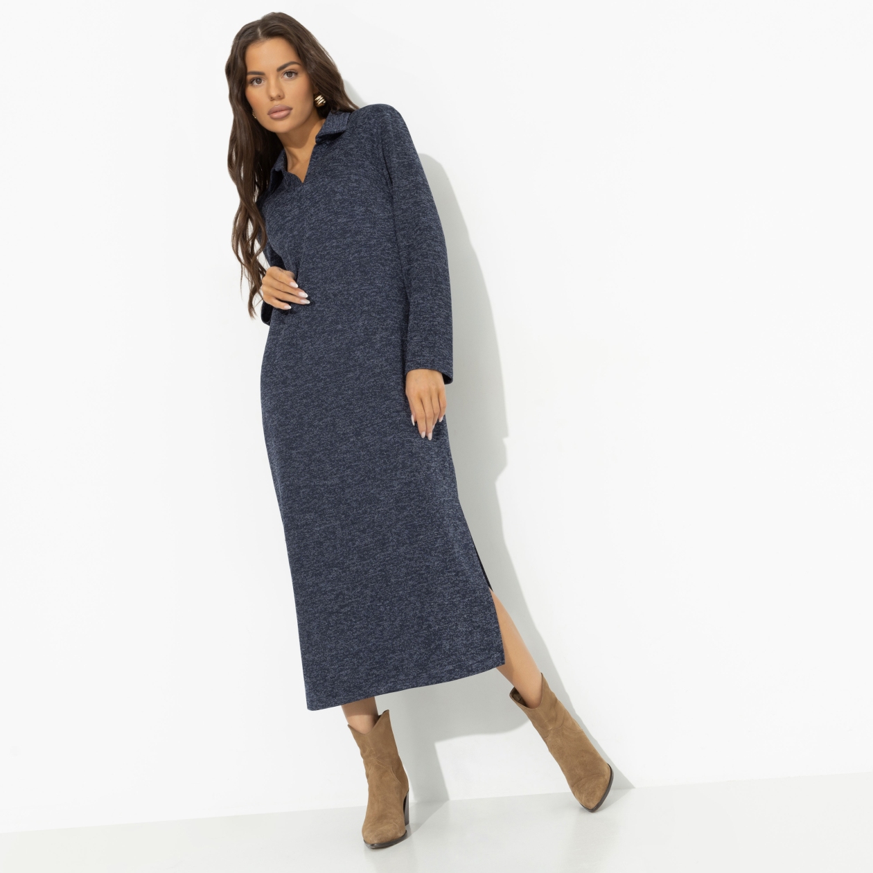 Платье Модное поколение (blue). Состав: 65% полиэстер, 30% вискоза, 5% эластан