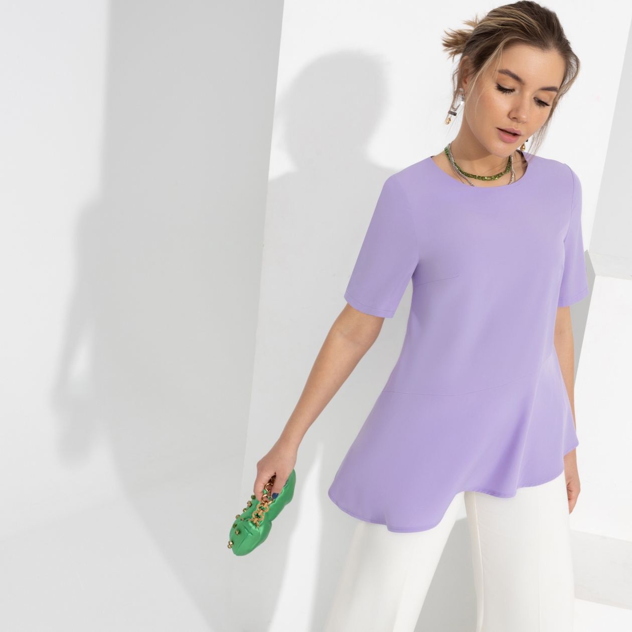 Блуза Воздушные мечты. Состав: 95% полиэстер, 5% эластан