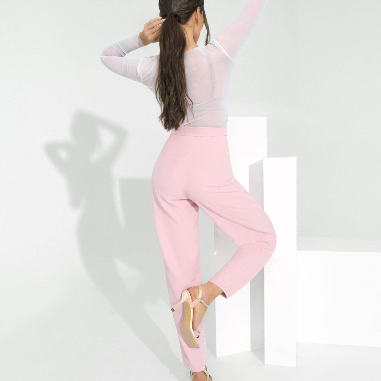 Брюки Яркая база (magic rose). Состав: 60% п/э, 37% вискоза, 3% спандекс