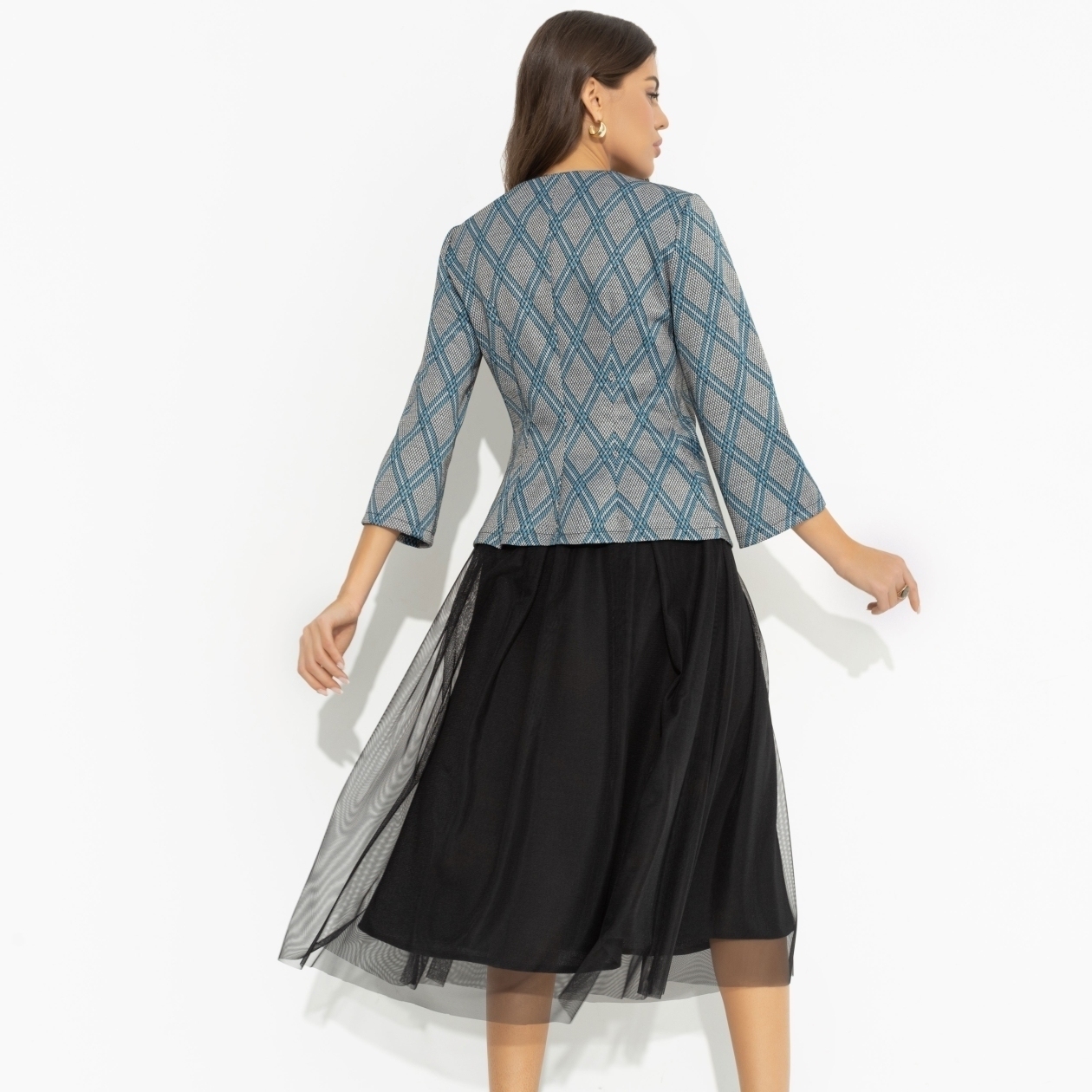 Костюм с юбкой Больше чем стиль (2 в 1, green). Состав: 75% полиэстер, 20% вискоза, 5% спандекс