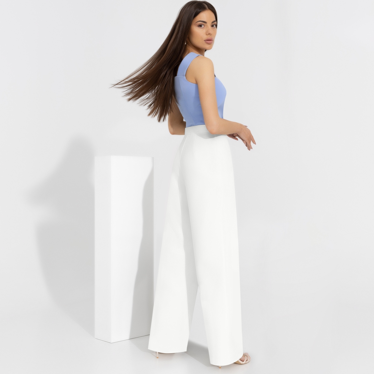 Брюки Модный экстаз (milk). Состав: 95% п/э, 5% эластан