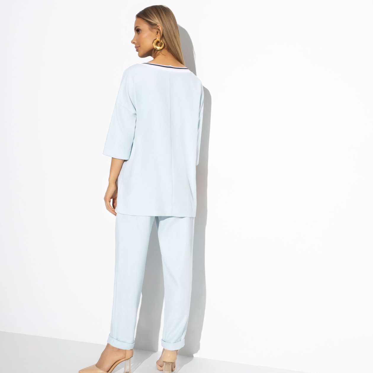 Брючный комплект Новая эра (стайл, 2 в 1). Состав: 67% полиэстер, 30% вискоза, 3% спандекс