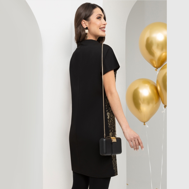 Платье Драгоценная (золотой восторг). Состав: 95% п/э, 5% эластан