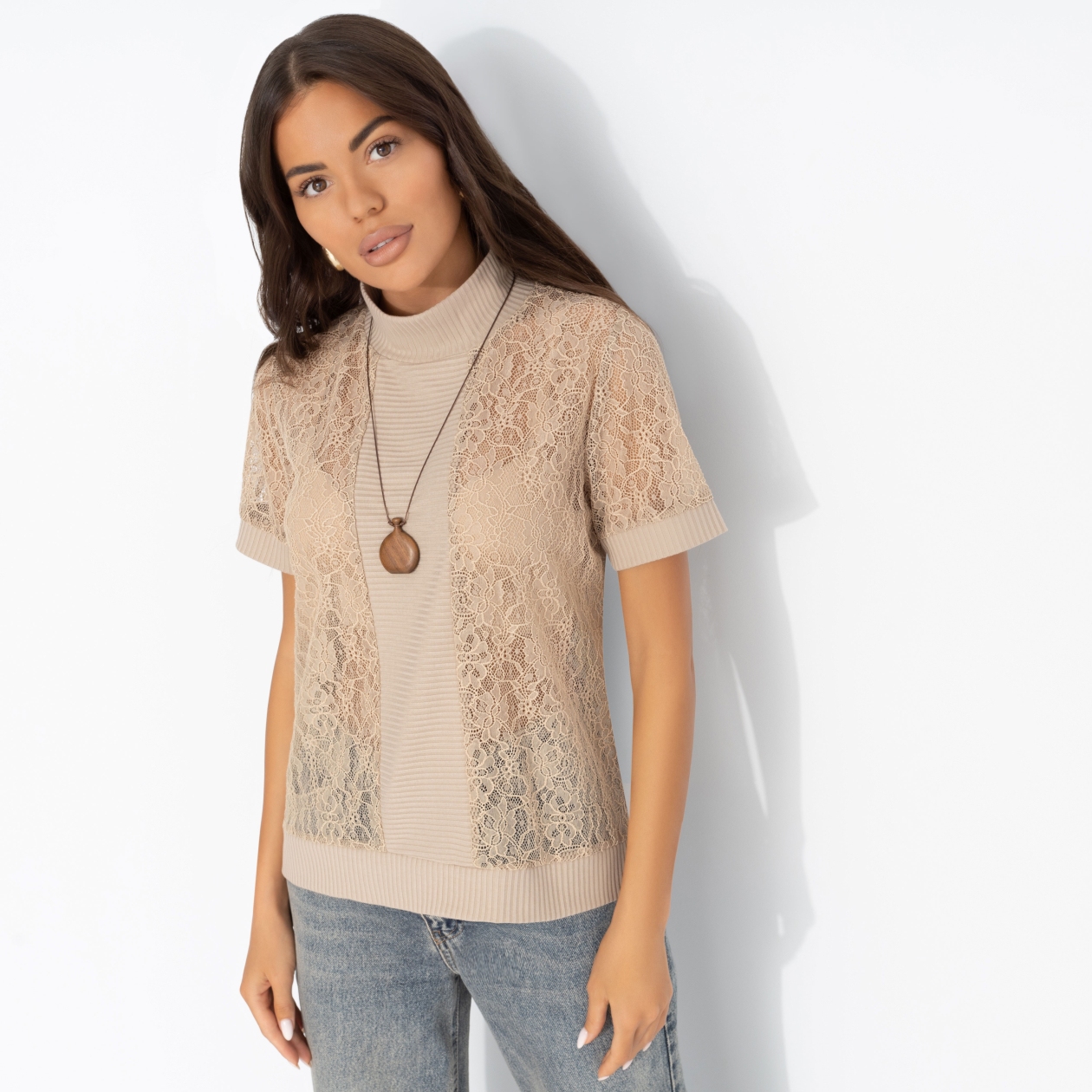 Футболка Фирменное приветствие (капучино). Состав: 65% п/э, 30% вискоза, 5% спандекс