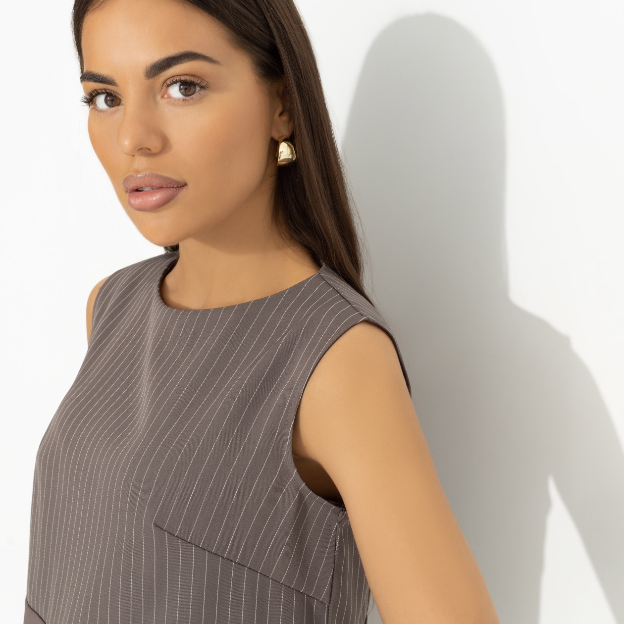 Блуза Кейт Мосс отдыхает (brown). Состав: 96% п/э, 4% эластан