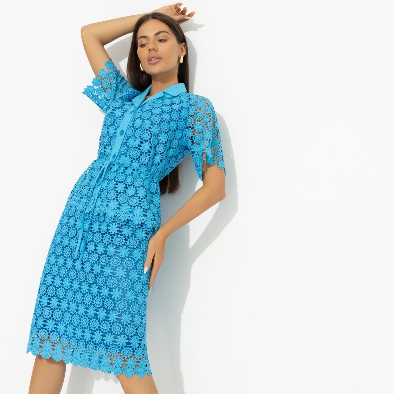 Костюм с юбкой Кружева и тайны. Состав: 70% хлопок, 30% нейлон