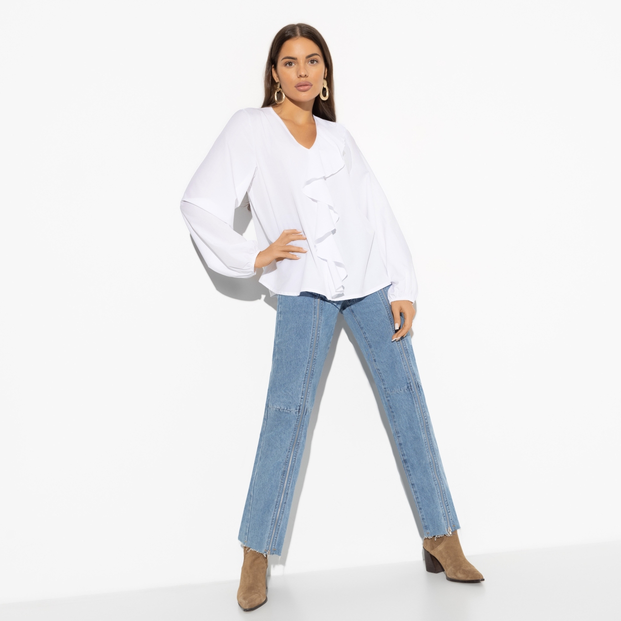 Блуза Стильный триумф. Состав: 95% п/э, 5% эластан