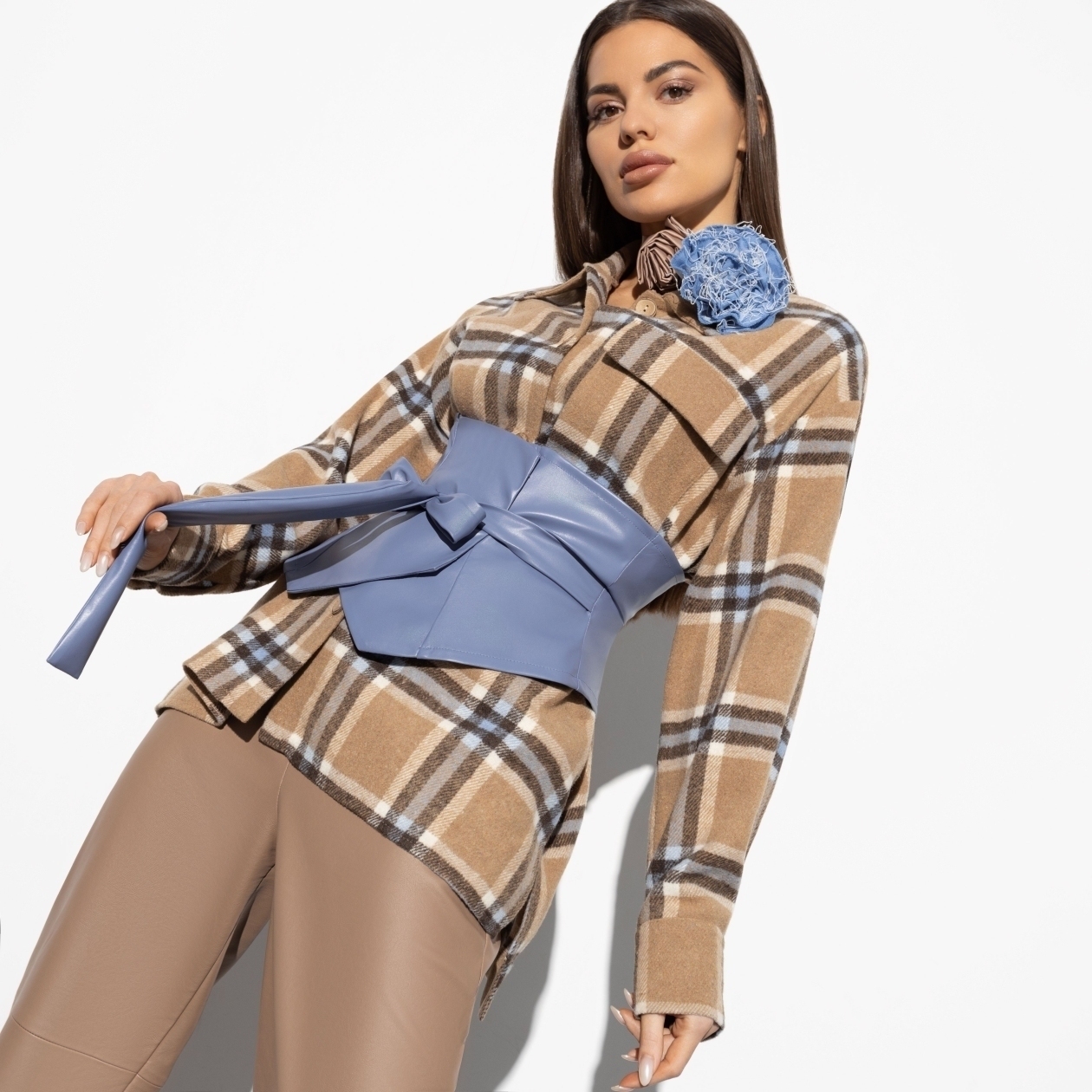 Горячий тренд (blue). Состав: 55% п/у волокно, 45% полиэстер