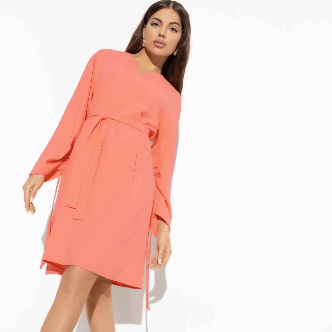 Платье Праздник в сердечке (с поясом). Состав: 72% п/э, 22% вискоза, 6% спандекс