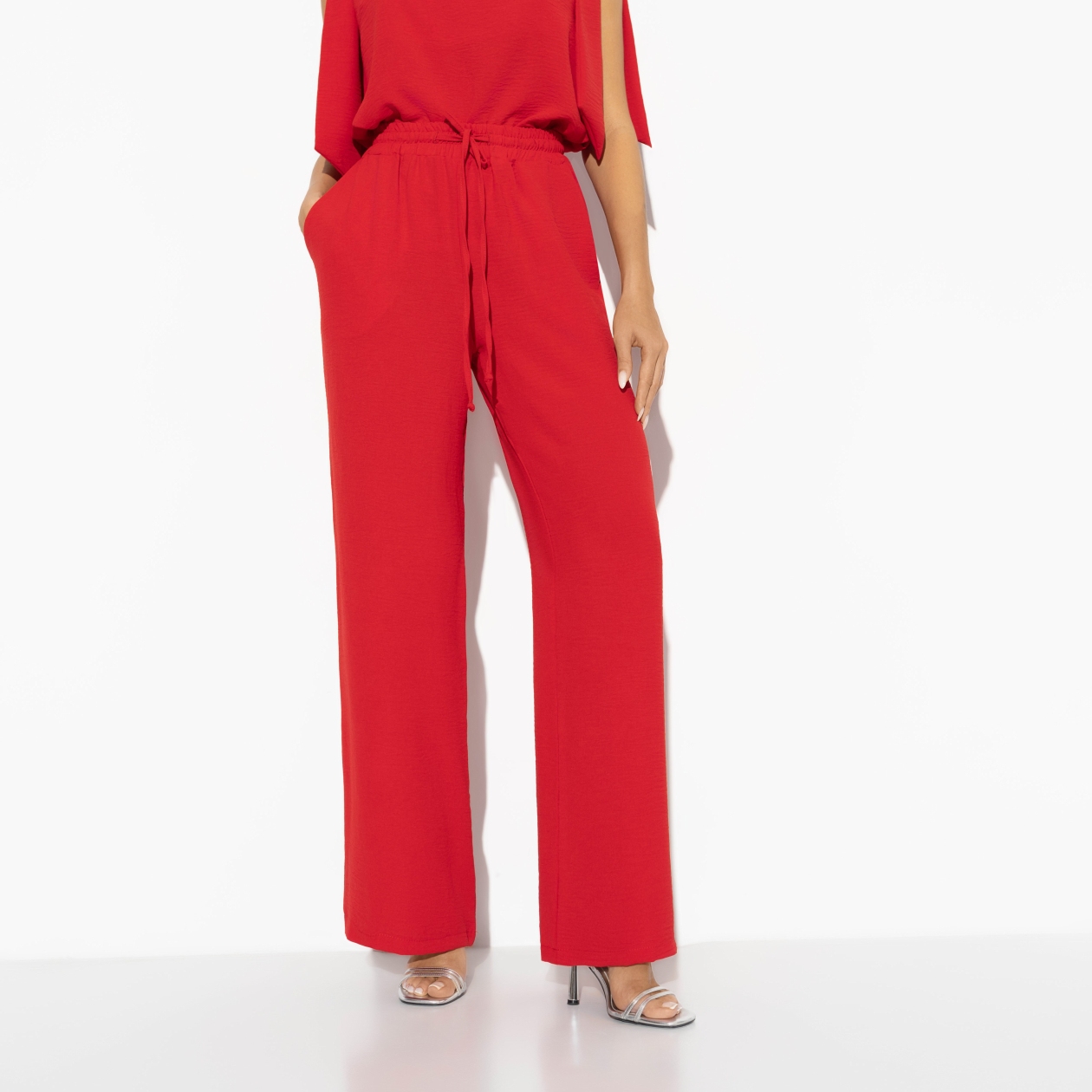 Брюки Гуляя по набережной (red style). Состав: 100% п/э