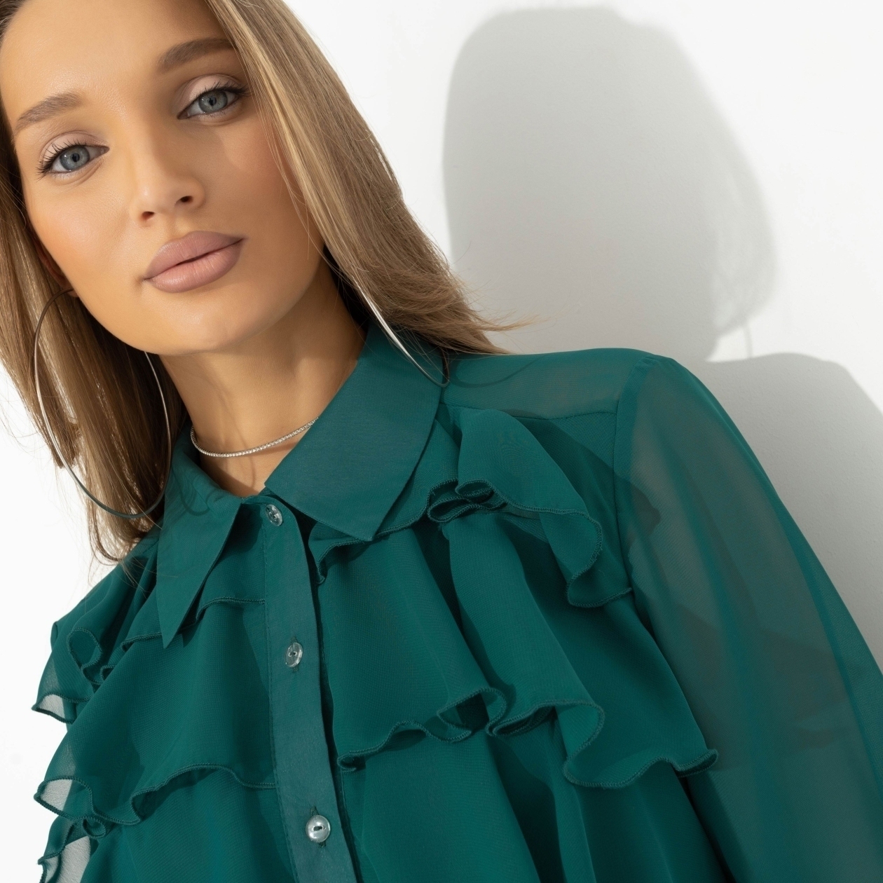 Блуза Гипнотический стиль (зеленая). Состав: 100% полиэстер