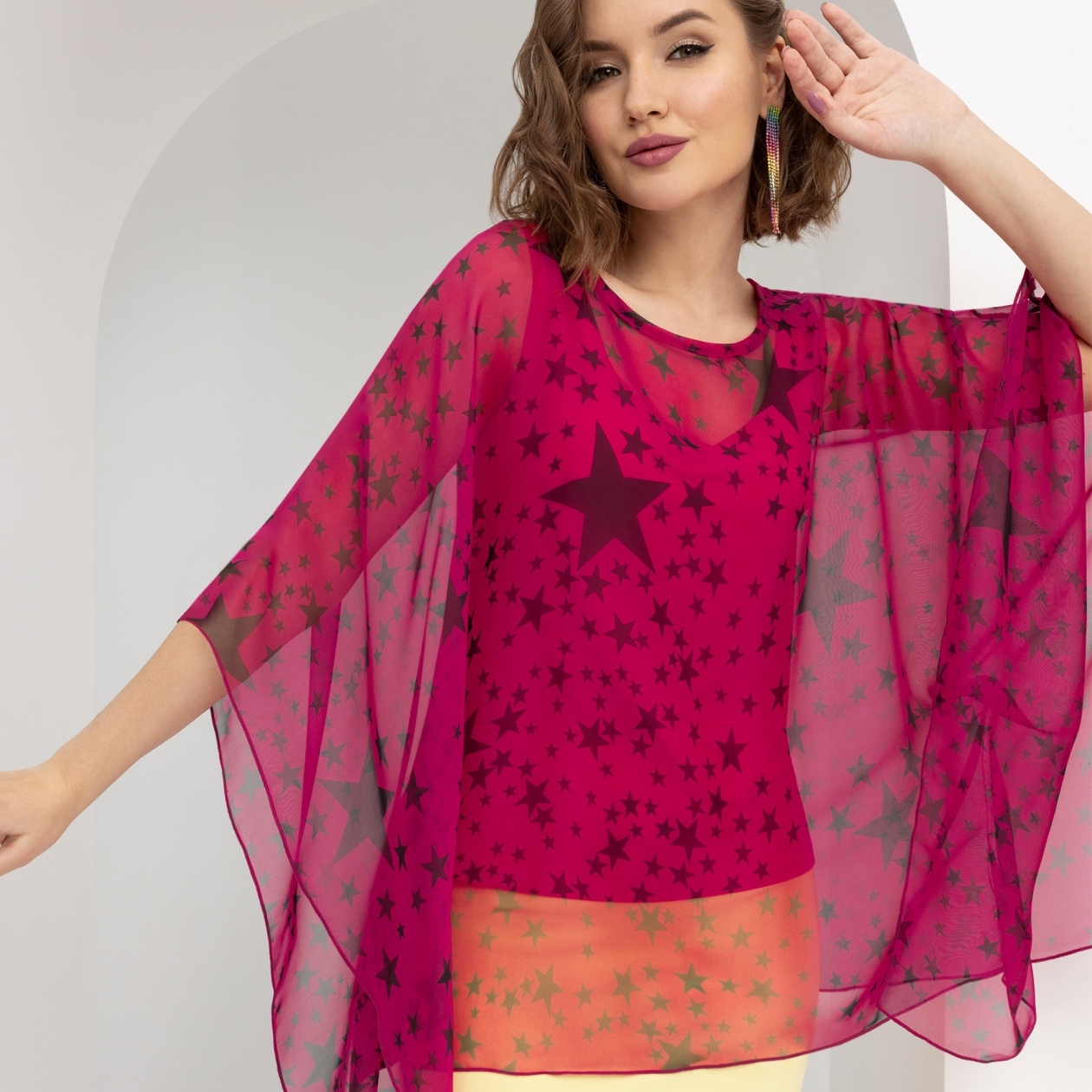 Туника Под светом звезд (2 в 1). Состав: 95% п/э, 5% эластан