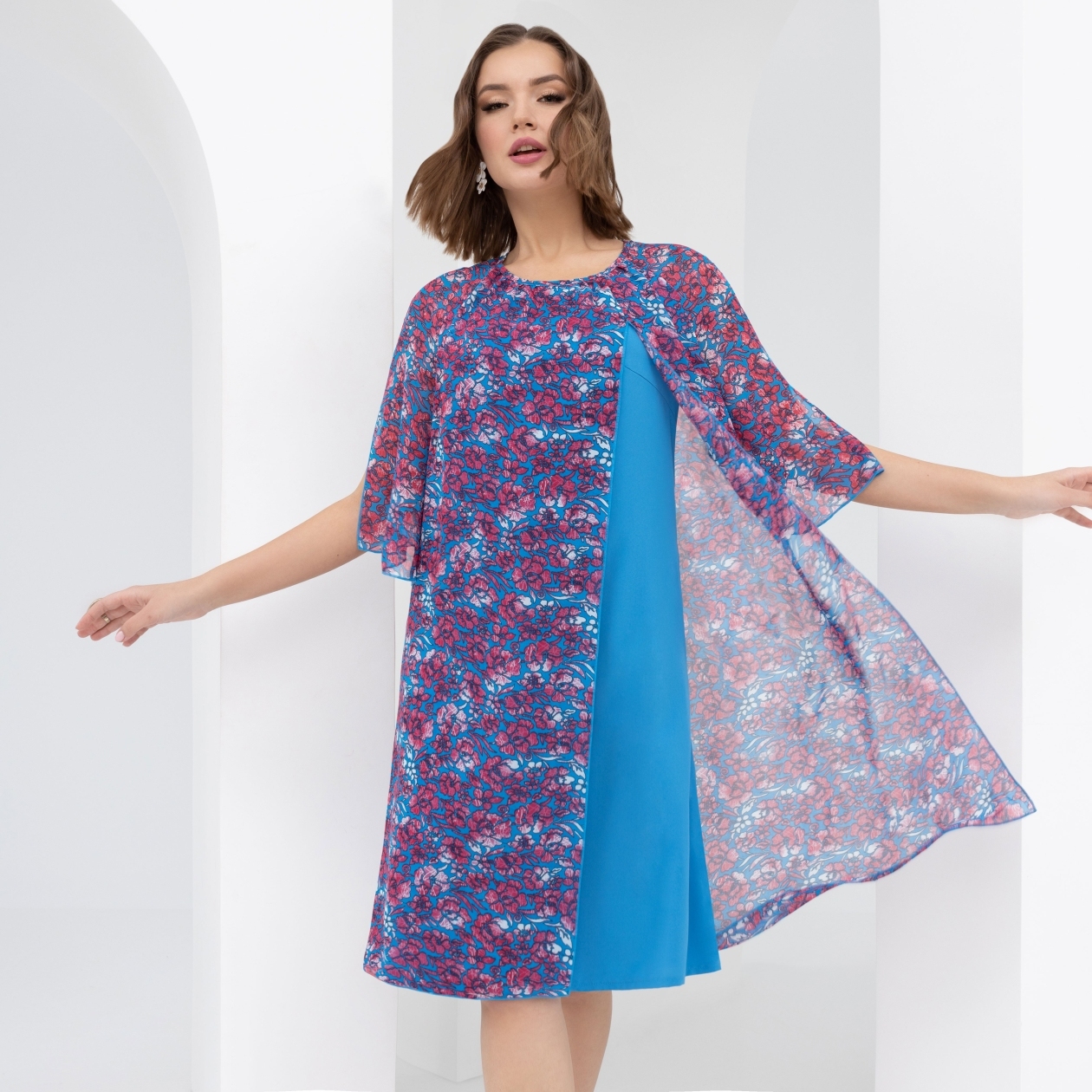 Платье Украшаю мир. Состав: 98% п/э, 2% эластан