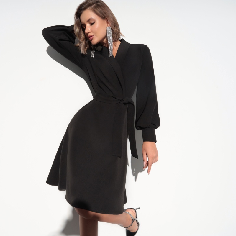 Платье Личная исключительность (шарм, с поясом). Состав: 95% п/э, 5% эластан