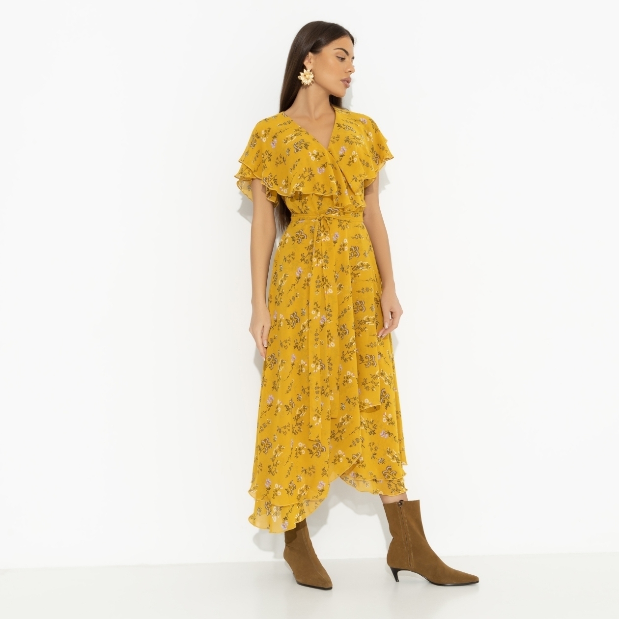 Платье Счастье влюбленности (желтый). Состав: 100% полиэстер