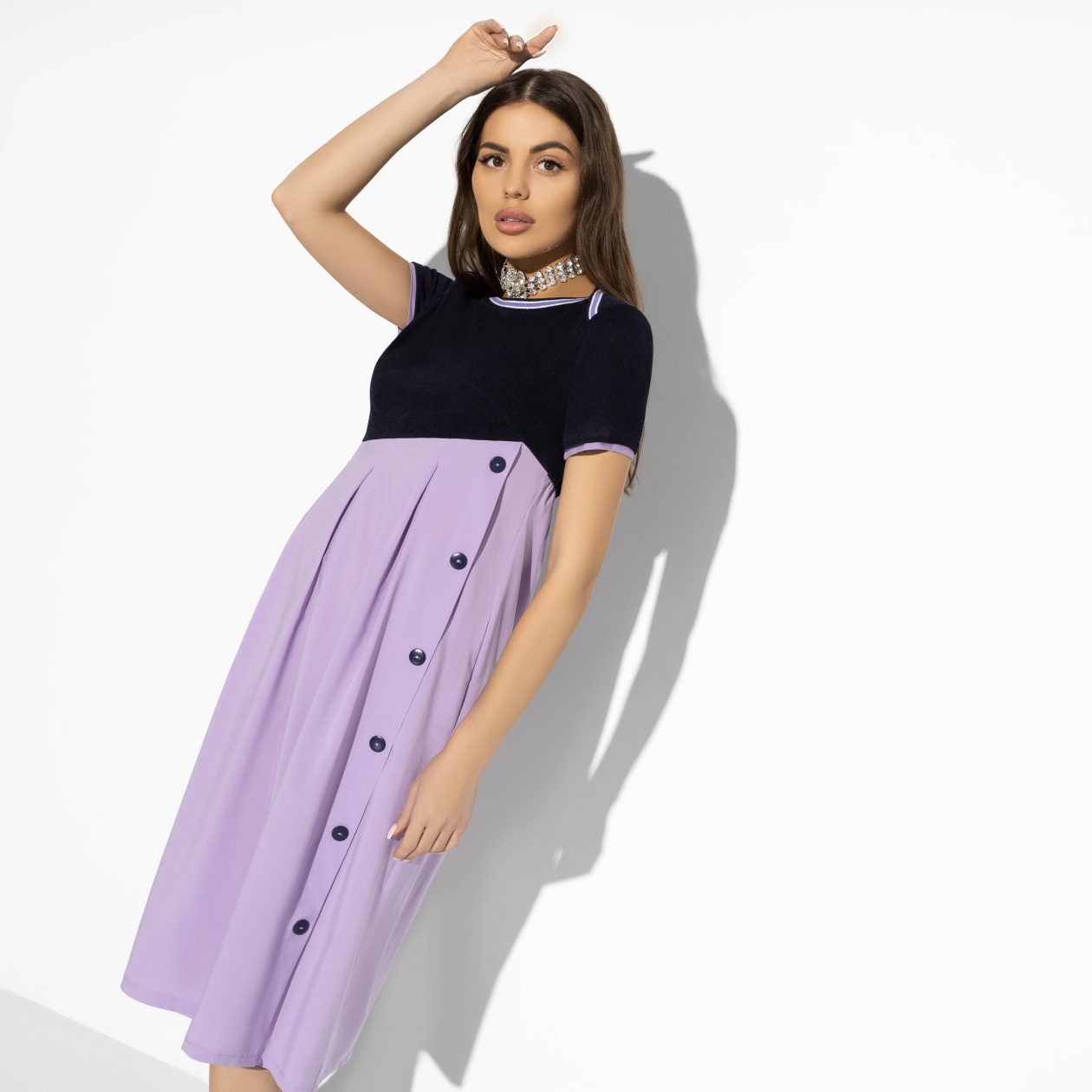 Платье Совпадение вкусов (romantic lilac). Состав: 95% п/э, 5% спандекс