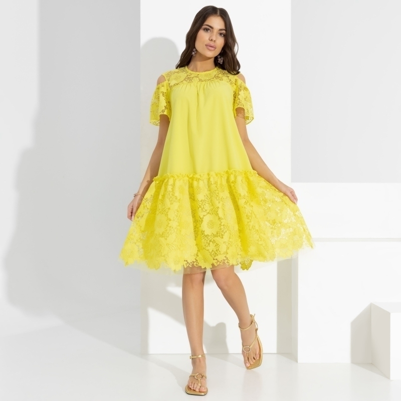 Платье Излучаю счастье. Состав: 95% п/э, 5% спандекс