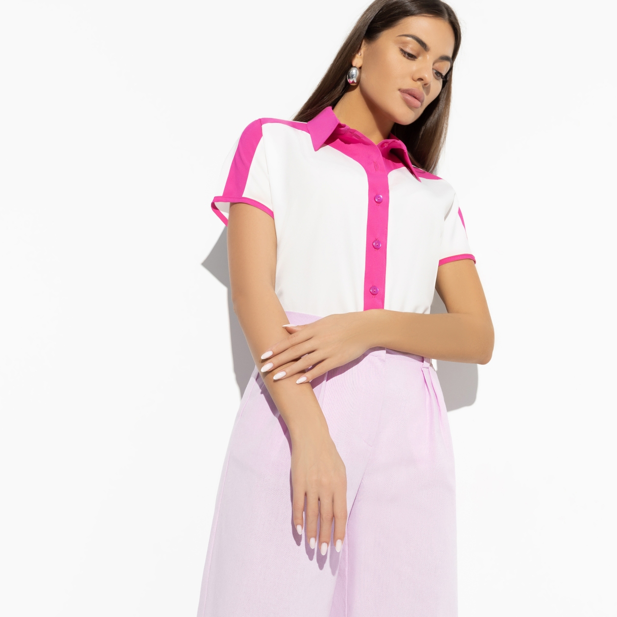 Блуза Модное изыскание. Состав: 95% п/э, 5% эластан