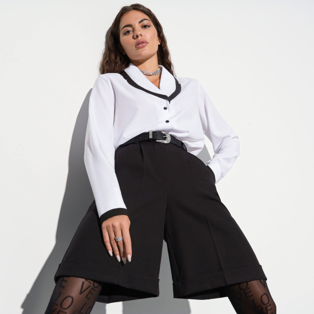 Блуза Стандарт элегантности. Состав: 65% п/э, 30% вискоза, 5% эластан