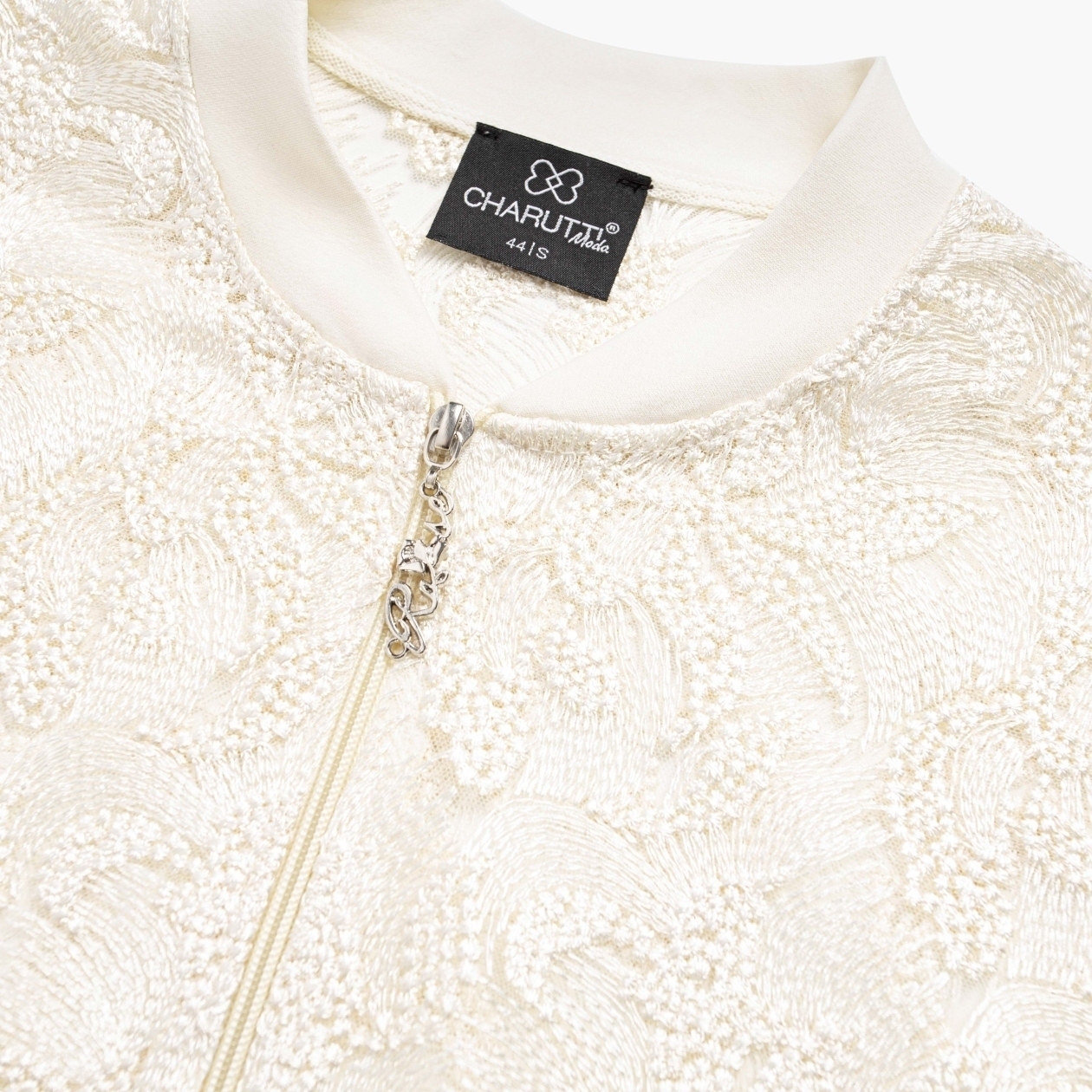 Бомбер Секрет смелости (айвори). Состав: 65% лен, 20% нейлон, 13% п/э, 2% спандекс