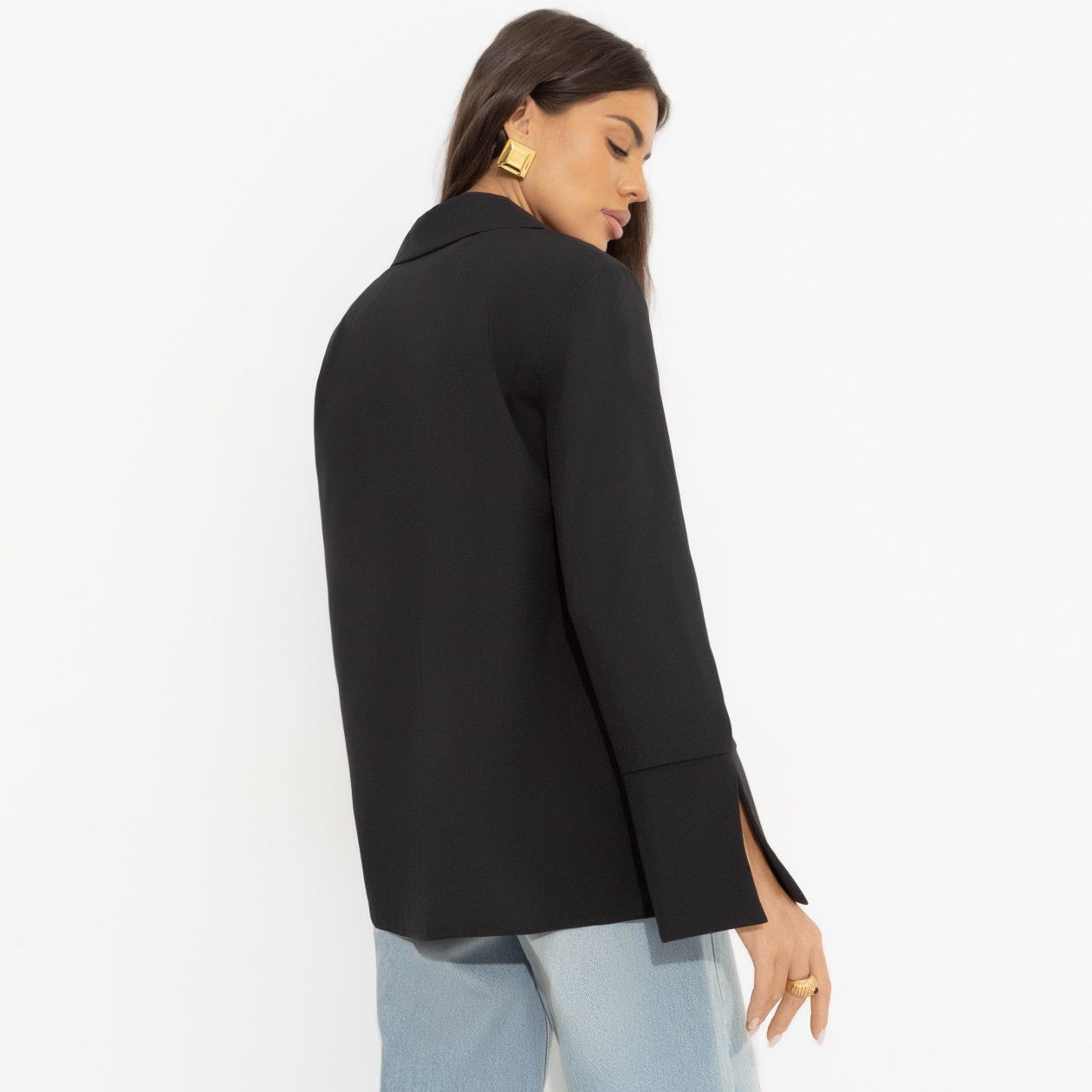 Блуза Амбассадор стиля (black). Состав: 95% п/э, 5% эластан