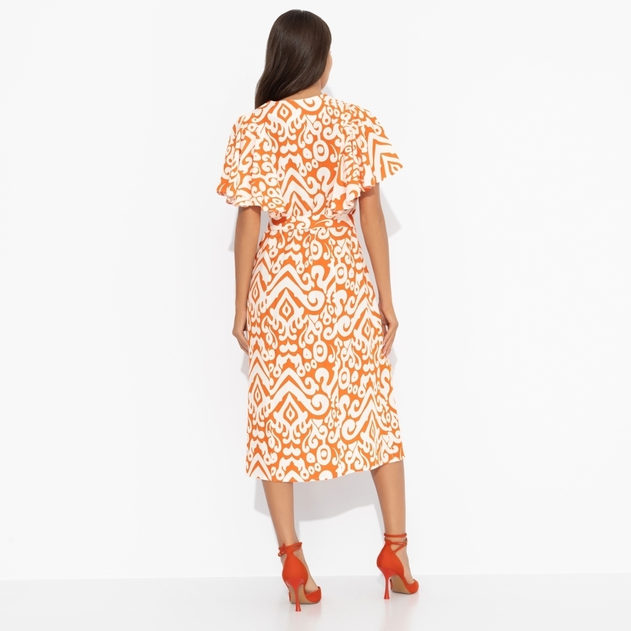 Платье Мода без компромиссов (оранжевое). Состав: 100 % вискоза