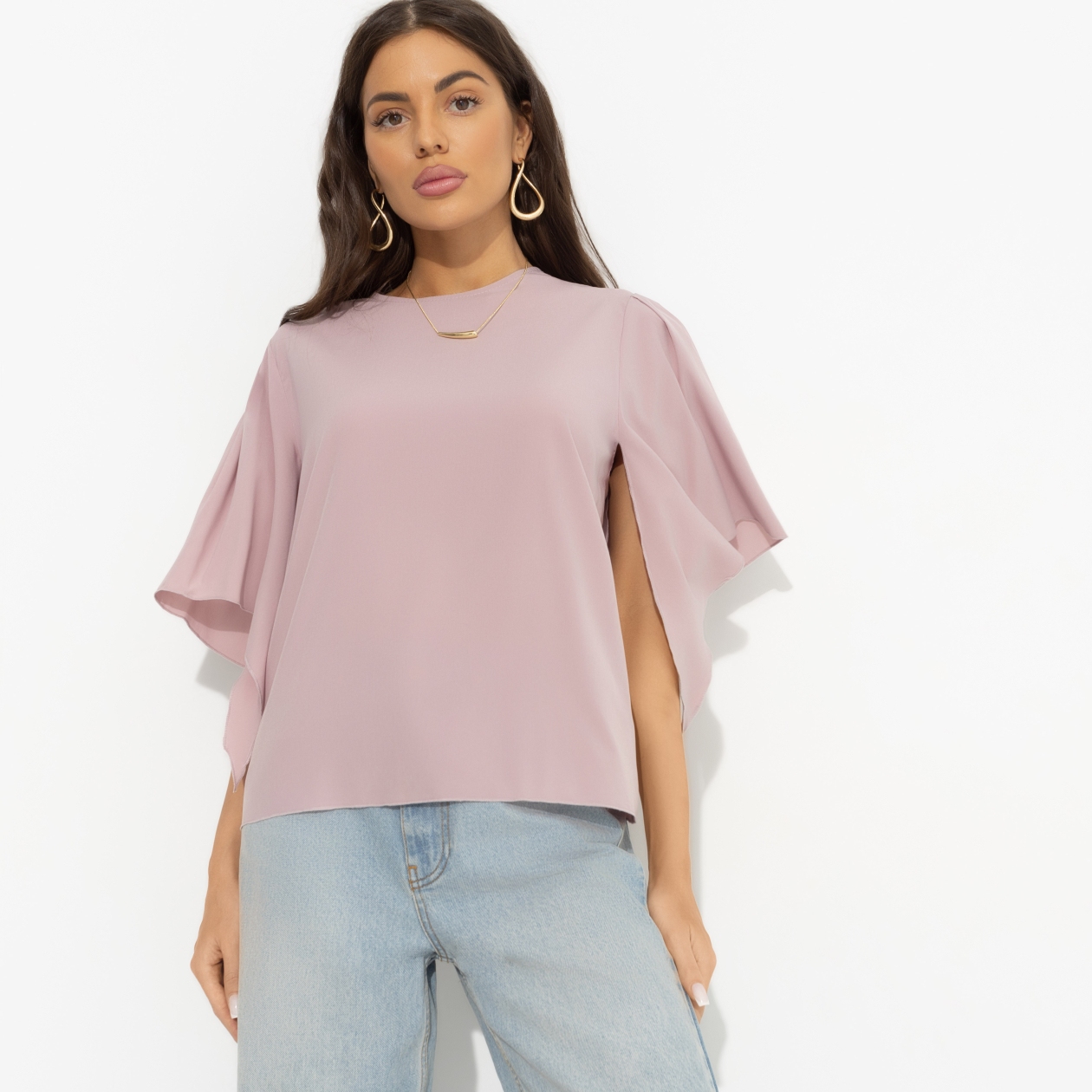 Блуза Значение моды. Состав: 95% п/э, 5% эластан