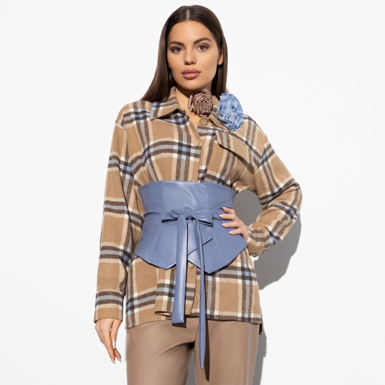 Горячий тренд (blue). Состав: 55% п/у волокно, 45% полиэстер