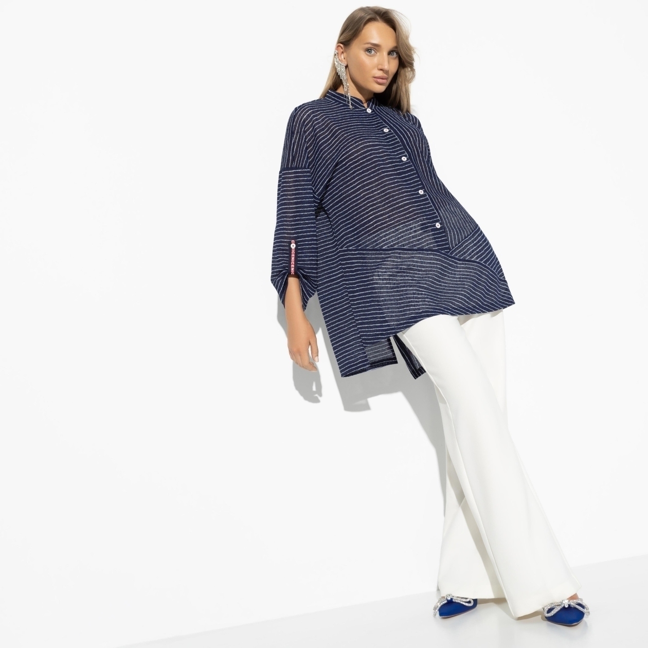 Блуза Эксперт привлекательности (blue fashion). Состав: 95% п/э, 5% спандекс