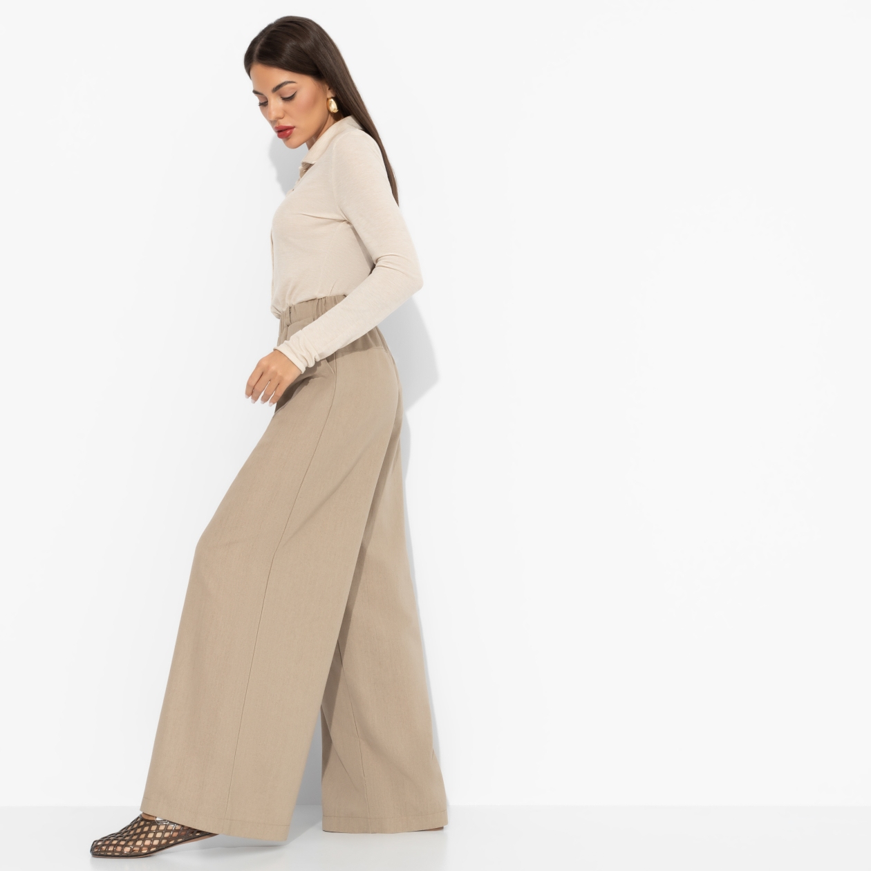 Брюки Легкость льна. Состав: 65% лен, 35% п/э