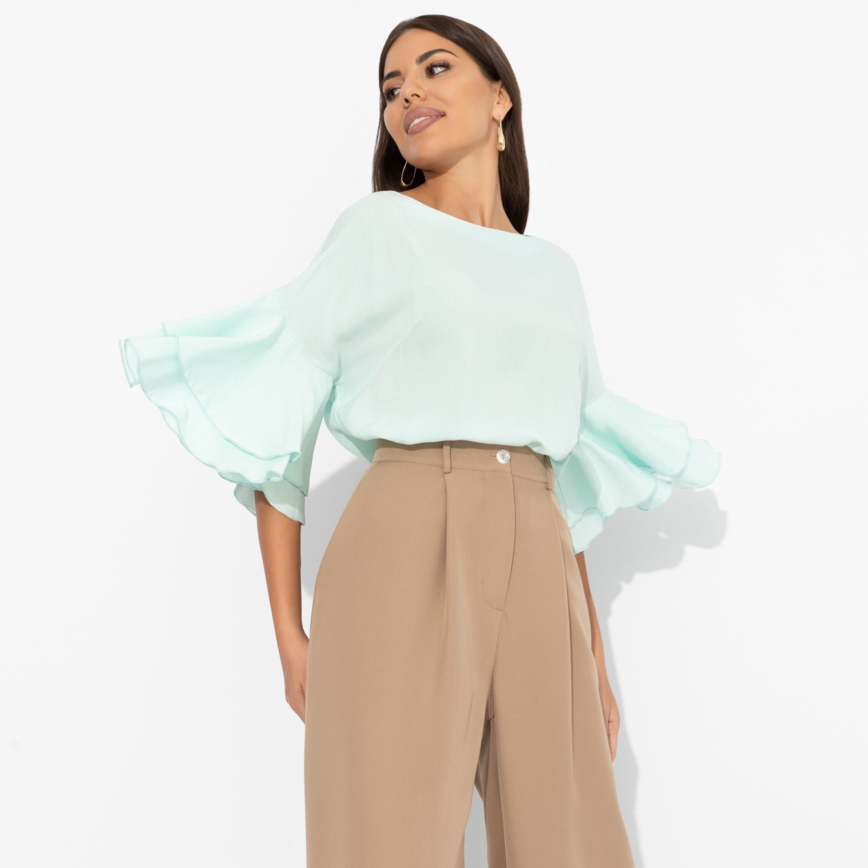 Блуза Молниеносная влюбленность (mint). Состав: 100 % вискоза