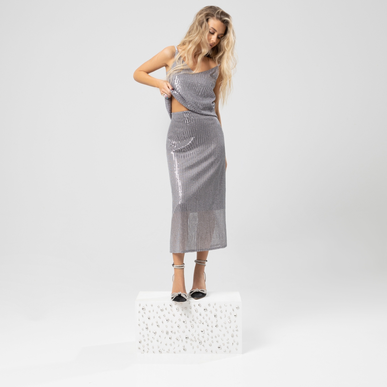 Сияние гламура (royal silver). Купить женский Юбка оптом от производителя.