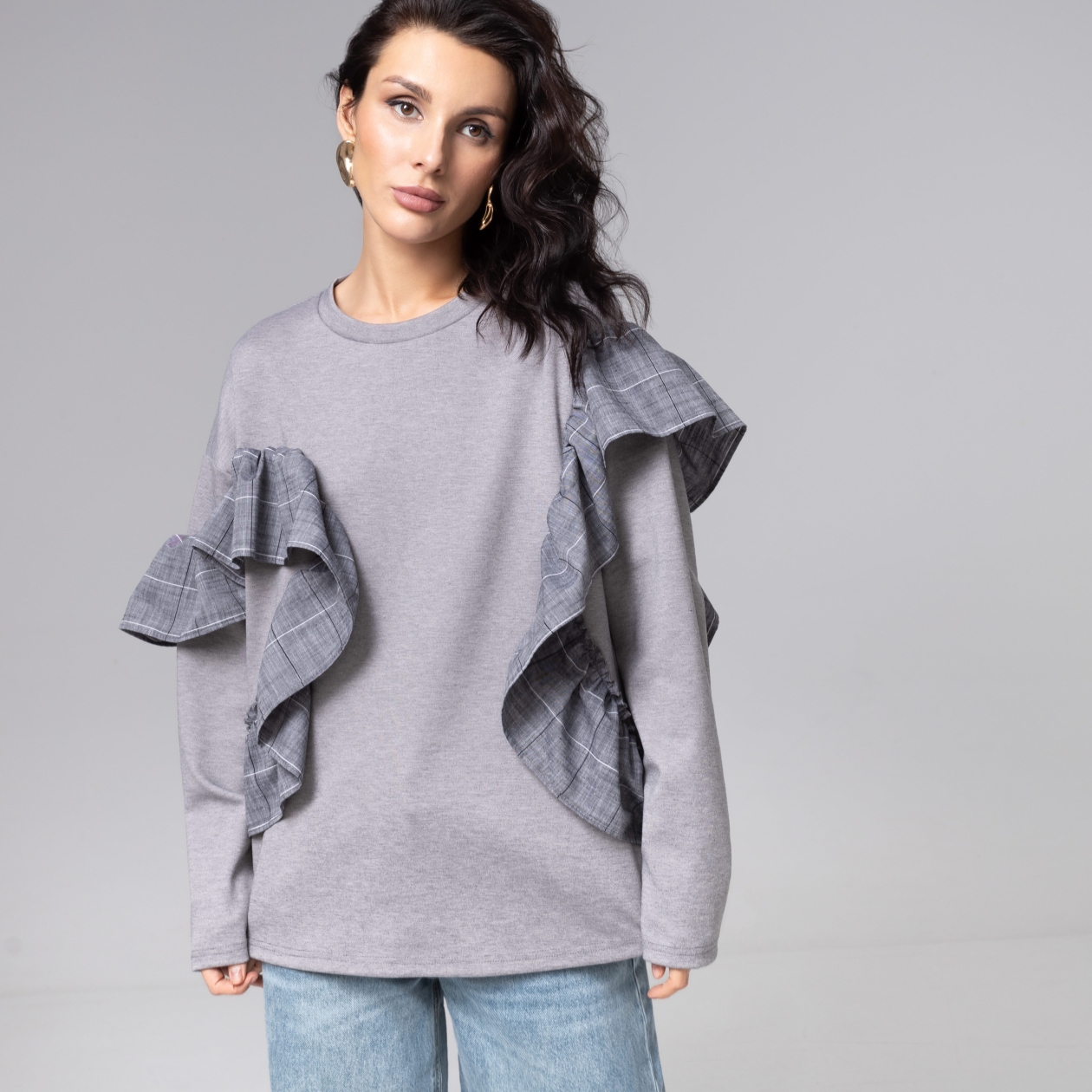 Лонгслив Гардеробная магия. Состав: 65% п/э, 30% вискоза, 5% спандекс