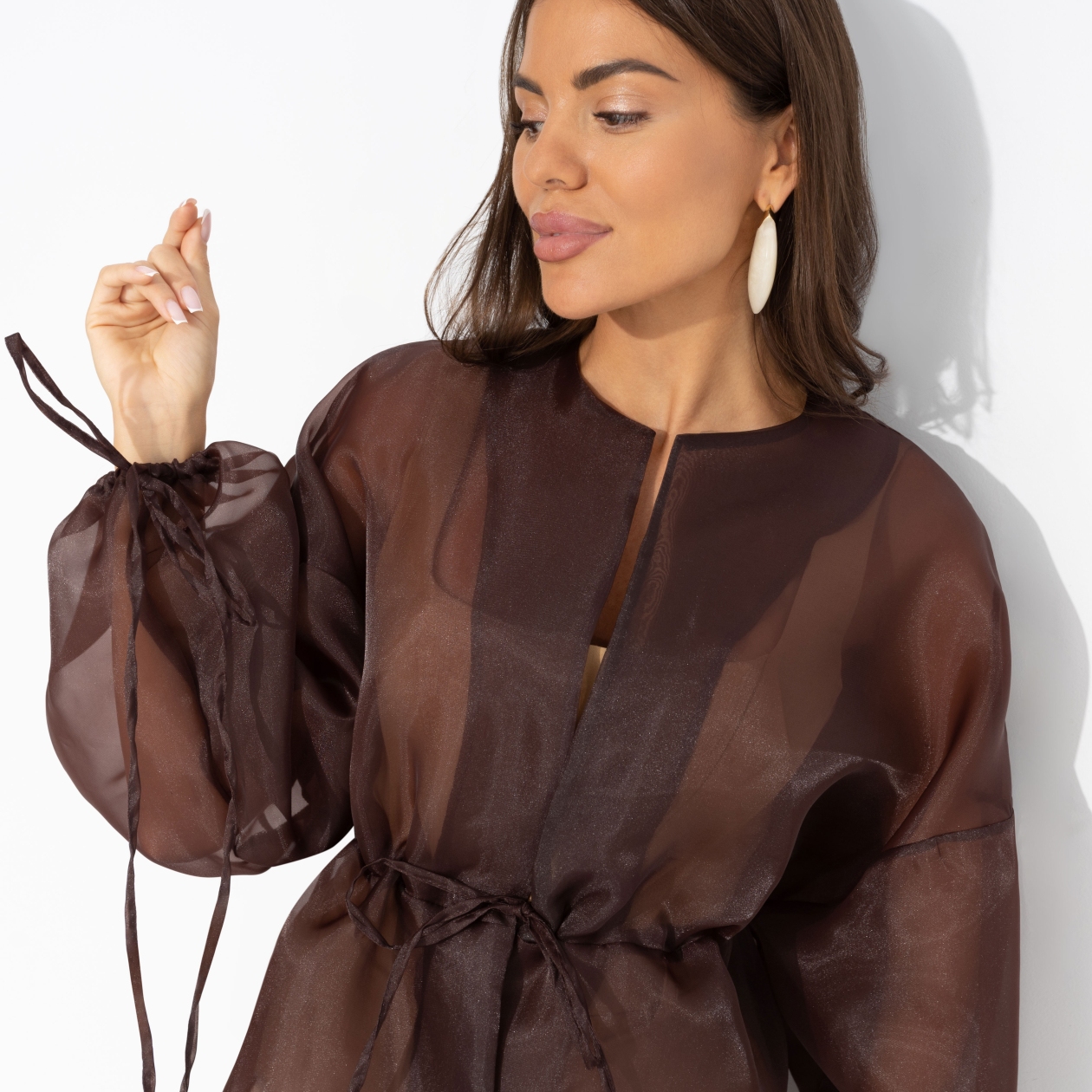 Жакет Вершина восхищения (коричневый). Состав: 100% полиэстер