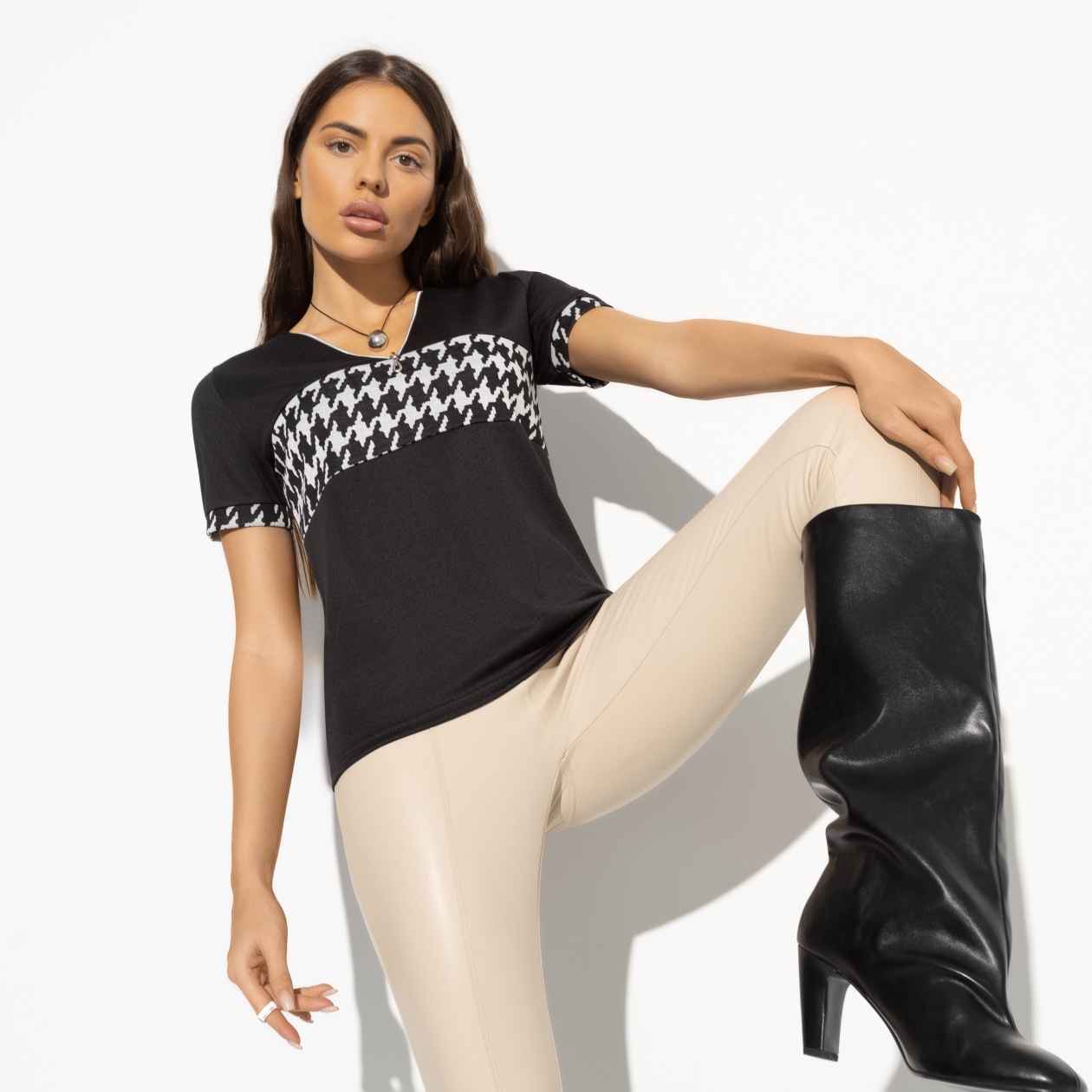 Блуза Принцесса сердца (novelty). Состав: 65% п/э, 30% вискоза, 5% стрейч