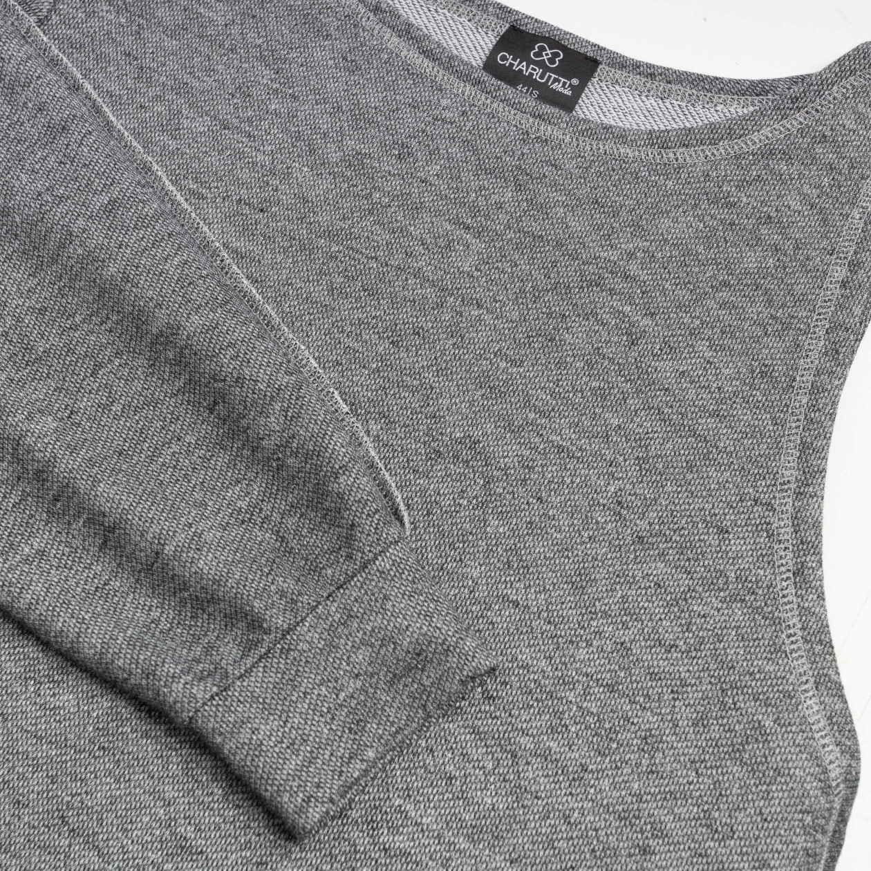 Лонгслив Преданная стилю (grey, 2 в 1). Состав: 60% хлопок, 35% п/э, 5% спандекс