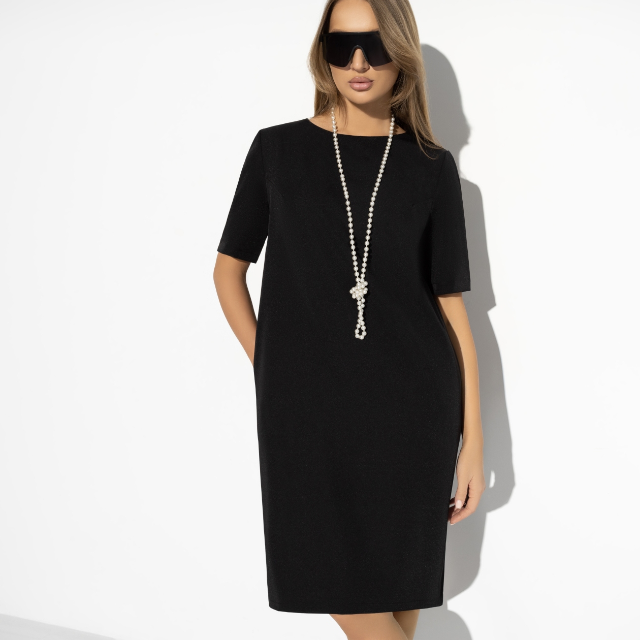 Платье Виртуальные будни (стайл). Состав: 96% п/э, 4% эластан