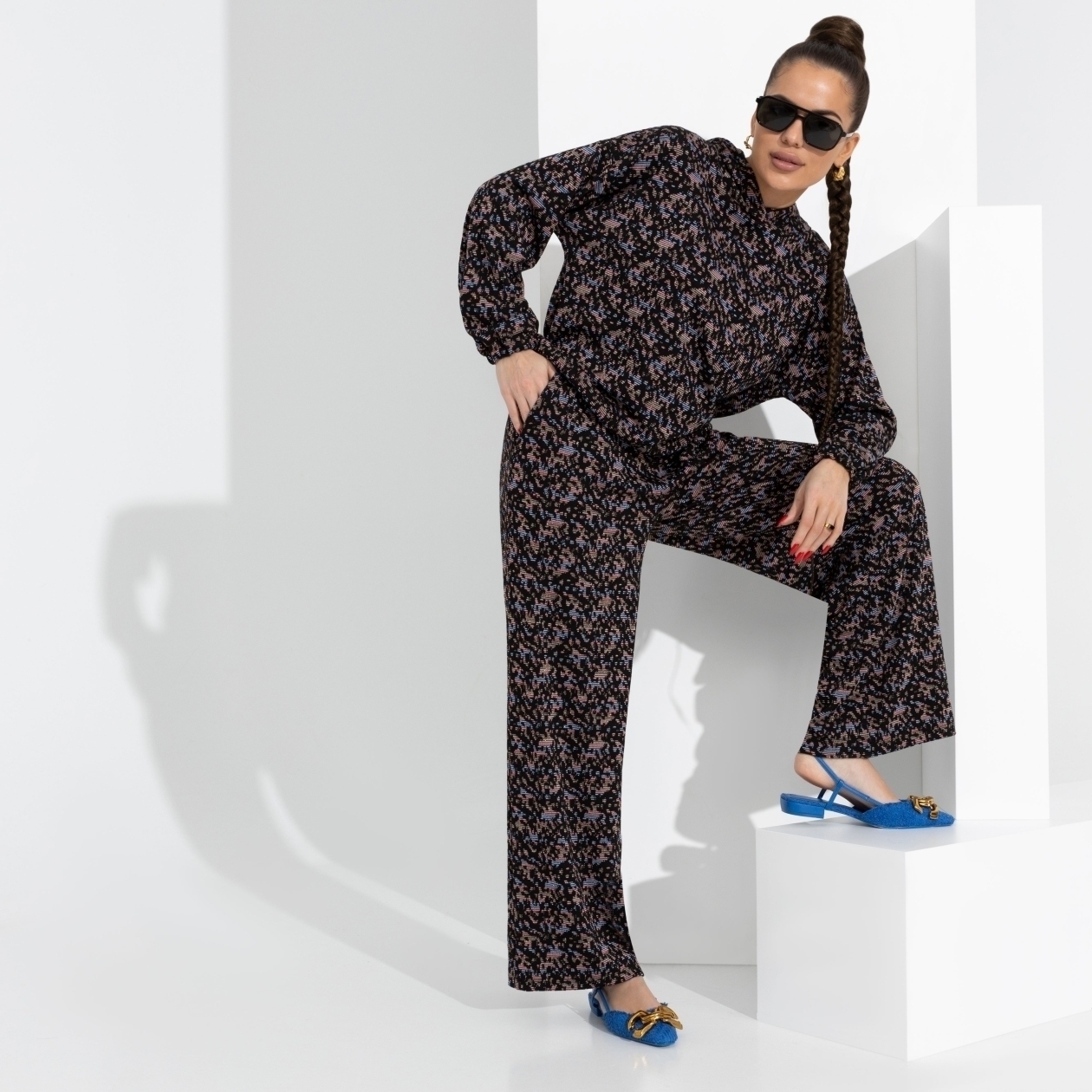 Брючный комплект Смелый контраст. Состав: 100% полиэстер