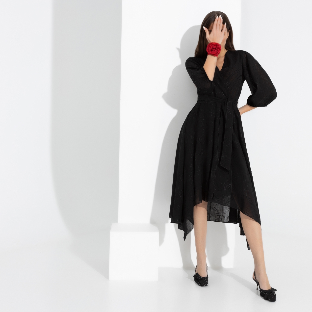 Платье Новая романтика (с поясом). Состав: 70% п/э, 30% хлопок