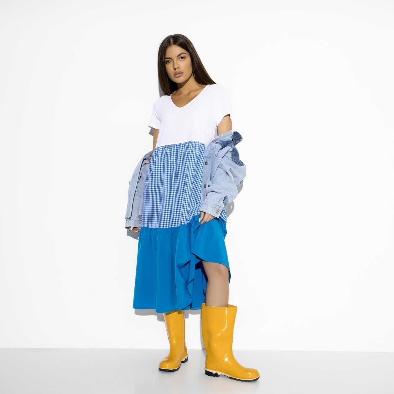 Платье Воздушная стихия (air blue). Состав: 80% п/э, 15% вискоза, 5% спандекс