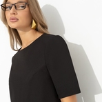 Платье Виртуальные будни (классика). Состав: 60% п/э, 37% вискоза, 3% спандекс