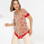 Блуза Тандем (flower). Состав: 95% п/э, 5% спандекс