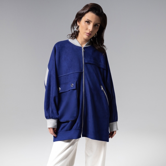 Бомбер Стильное вложение (oversize, S-M) 