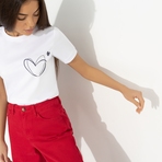 Футболка Любовь с первого взгяда. Состав: 65% полиэстер, 30% вискоза, 5% стрейч