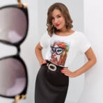 Футболка Летний вайб (милк). Состав: 95% хлопок, 5% эластан