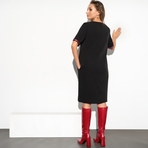 Платье Виртуальные будни (нуар). Состав: 96% п/э, 4% эластан