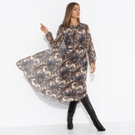 Платье Летящие мгновения (brown). Состав: 100% п/э