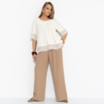 Блуза Путешествие в Прованс (нежная). Состав: 65% п/э, 30% вискоза, 5% спандекс